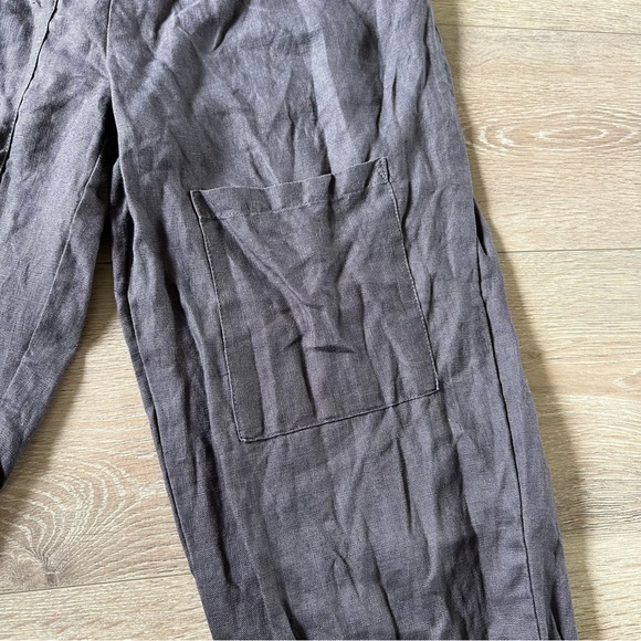 New Mordenmiss 100% Linen Gray Pants Sz M - Picture 10 of 11
